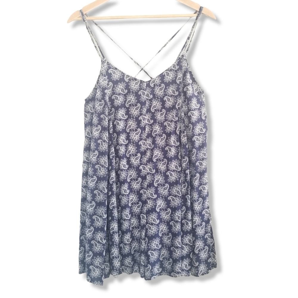 Aeropostale  Romper Small Navy‎ Blue White Paisley Shorts Y2K 90's